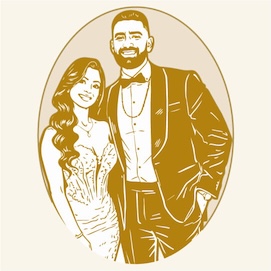 Wedding Photo on Tequila Clase Azul  Gift
