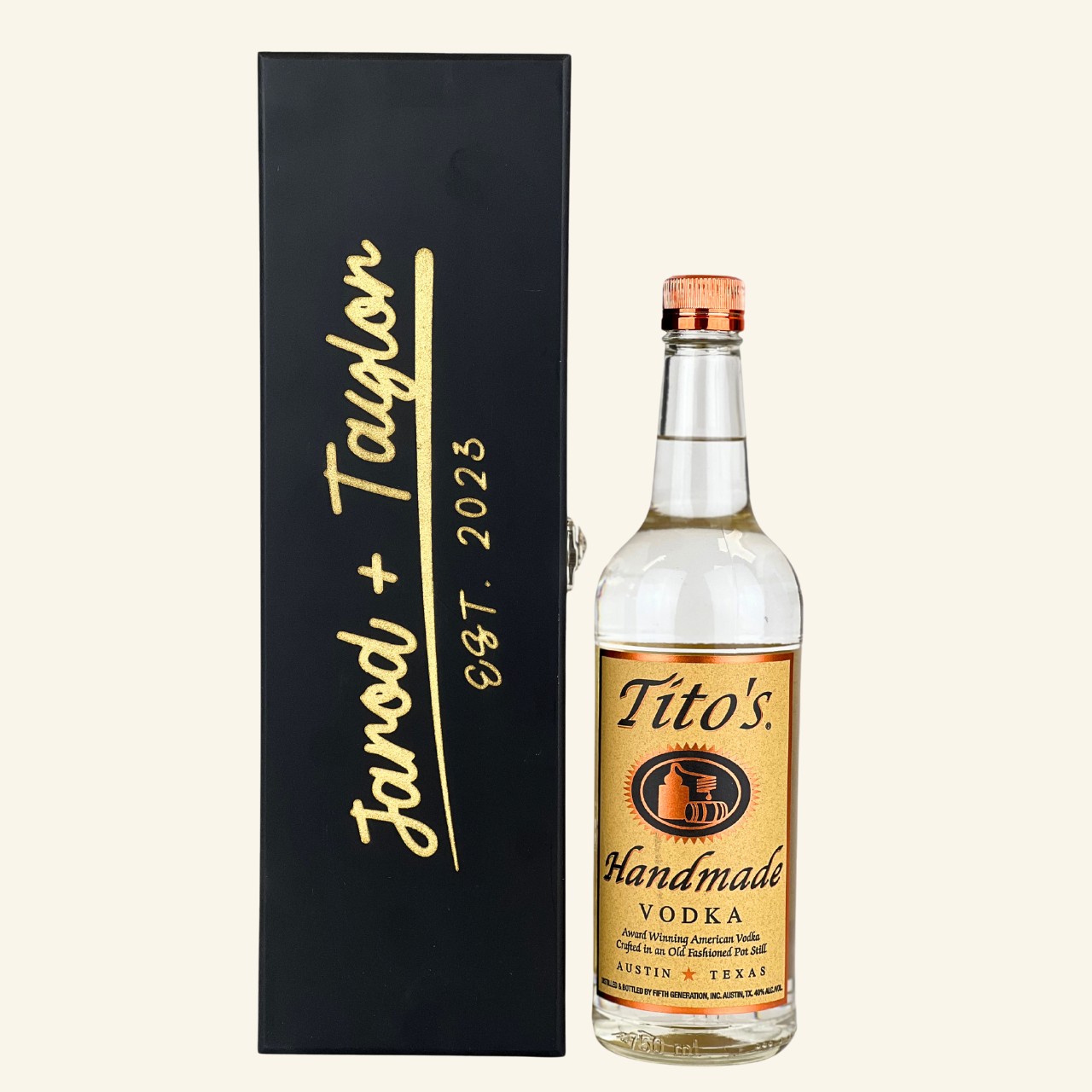 custom titos vodka with gift box
