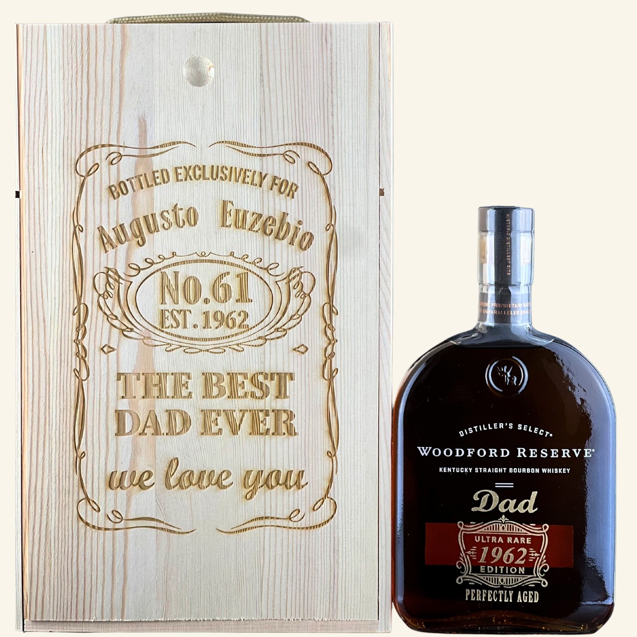 2 bottle wood gift box