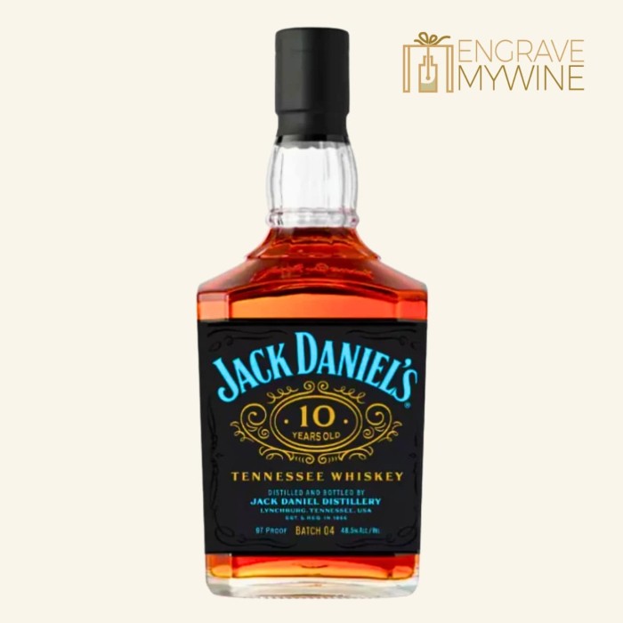 Jack Daniel's10年 限定ウイスキー700ml 4本セット特別版 Custom Jack Daniels 10 Year Old Batch 4 - Engraved Whiskey