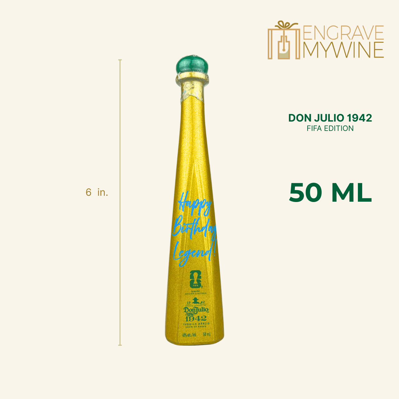 personalized 1942 gold bottle fifa edition engraved tequila